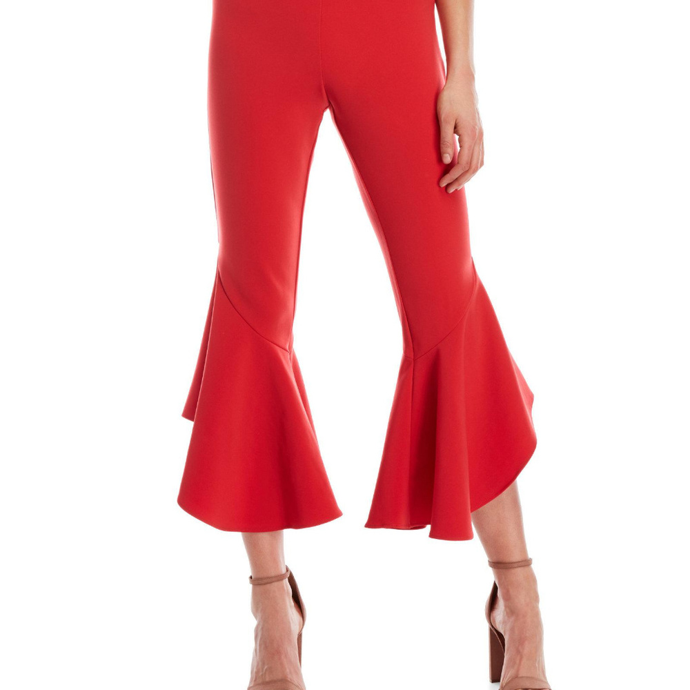 Women's Red Zizi Cropped Flare Pants